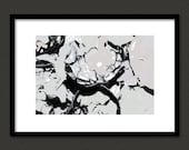 Smashed in Chrome 5X7 Fine Art Photography Print - Black and White B&W Silver Grey Gray Artistic Wall Art Home Decor