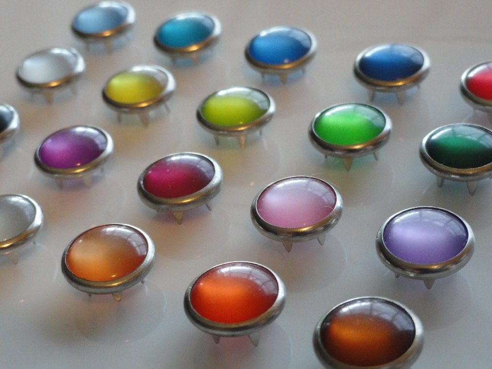 200 Pearl Snaps Sets 4-Part No-Sew Button Size 16 Bibs Wallets Clutch Closures Western Wear - You Choose Colors