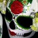 Wedding Masks : Custom Sugar Skulls Set of 2 Day of the Dead Rockabilly
