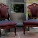 5 Piece Settee Living Room Furniture Set Carved Mahogany ANTIQUE Rare 1800's