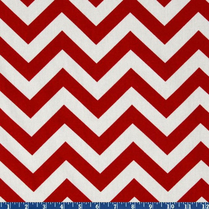 Red Pillow Covers - TWO 18x18 Inch Chevron Decorative Throw Cushion Covers - Red Zig Zag on White or Natural