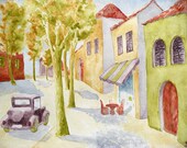 Nostalgic Landscape Back to the Future Street Art Print