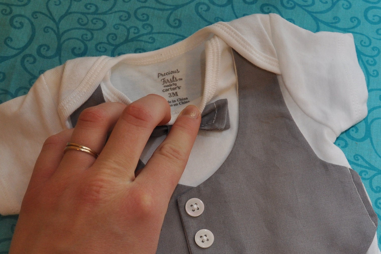 CUSTOM Color Tuxedo Onesie SHORT SLEEVED