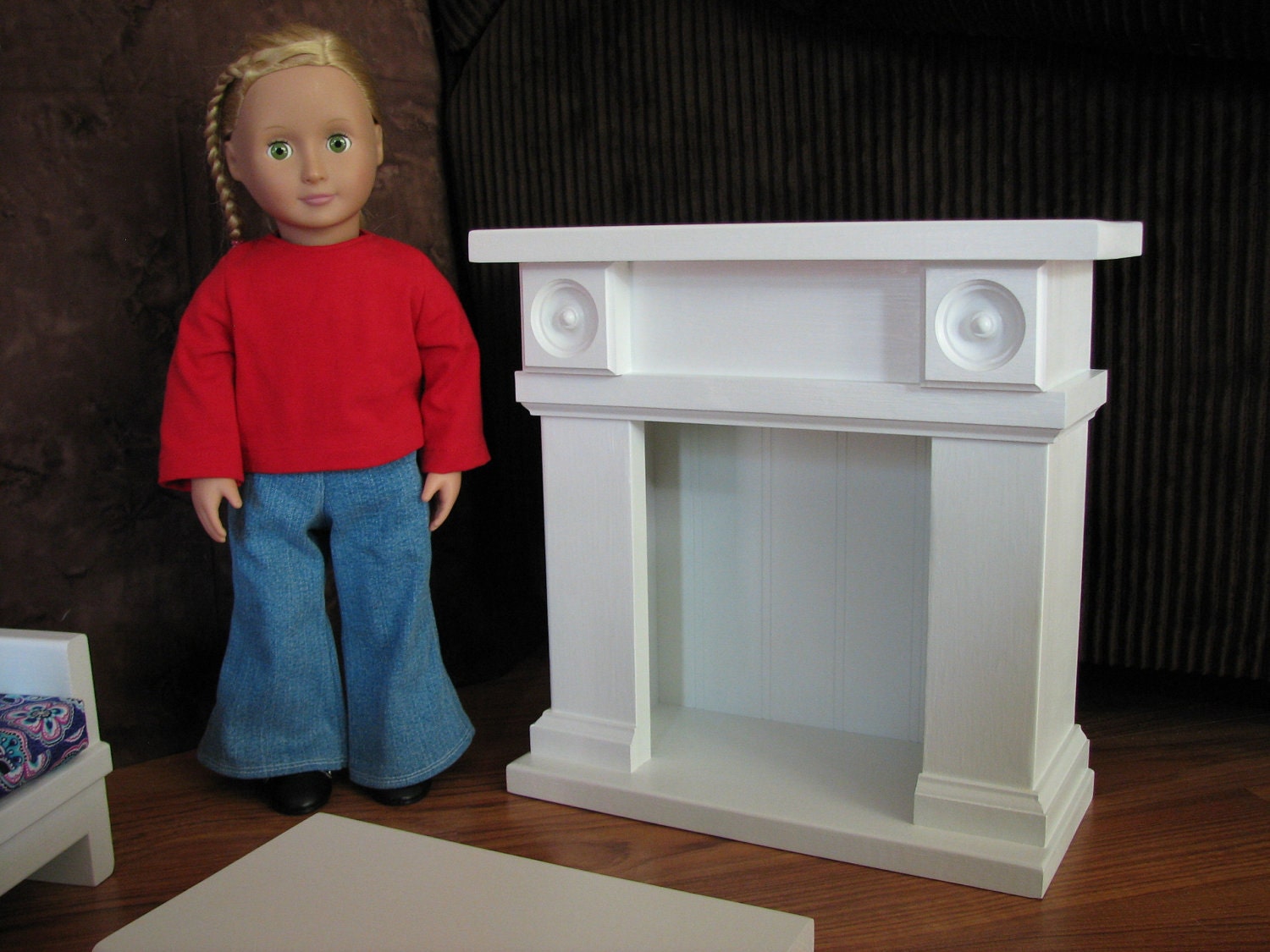 Fireplace Doll Furniture for American Girl or other 18" doll