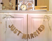 Just Married Banner -- Wedding Decoration / Photo Prop