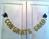 Congrats Grad Banner -- Graduation Photo Prop / Decoration