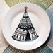 Build me a Teepee - Hand Drawn Plate