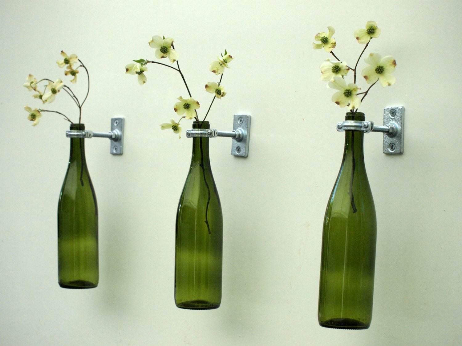 3 - Hardware Only - Wine Bottle Wall Flower Vases