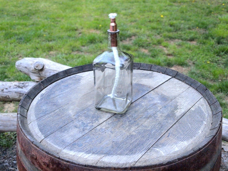 Liquor Bottle Tabletop Tiki Torch