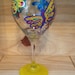 Hand Painted Butterflies Wine Glass