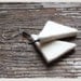 Needle felted earrings- white triangle-ready to ship- fall jewelry