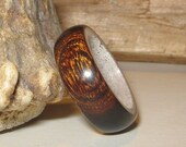 Arizona Desert Ironwood lined with Moose Antler, Custom Wood and Antler Ring