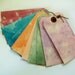 LAST SET - Hand Dyed Blank Tags Set of 10 - lavender, sage, marigold, stream, rose