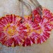HANDMADE Tags LAST SET of 4 Red Yellow Pink Flower