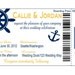 Nautical Boarding Pass Save the Date or Wedding Invitation - DIY Printable