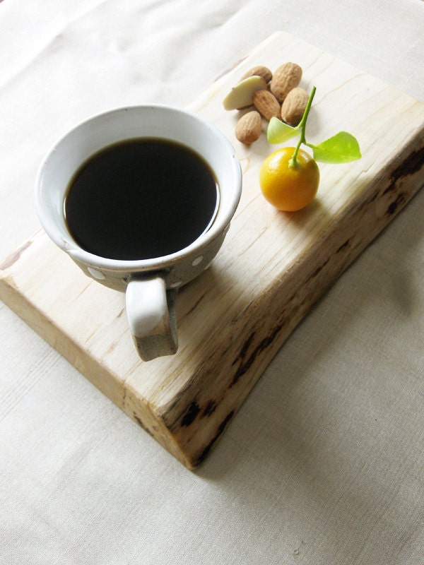 Live Edge wood platter serving tray chopping board rustic eco kitchen gifts under 50 130P