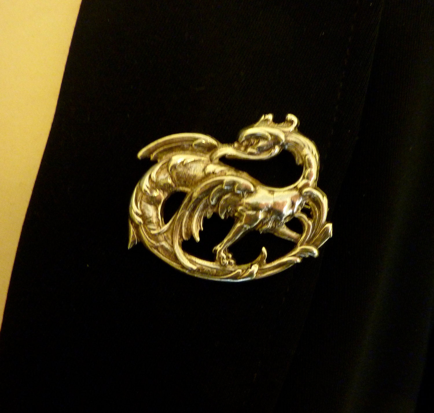 SILVER GRIFFIN PIN prototype one -off casting 1980s