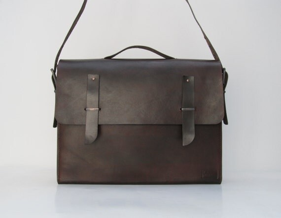 Leather school satchel
