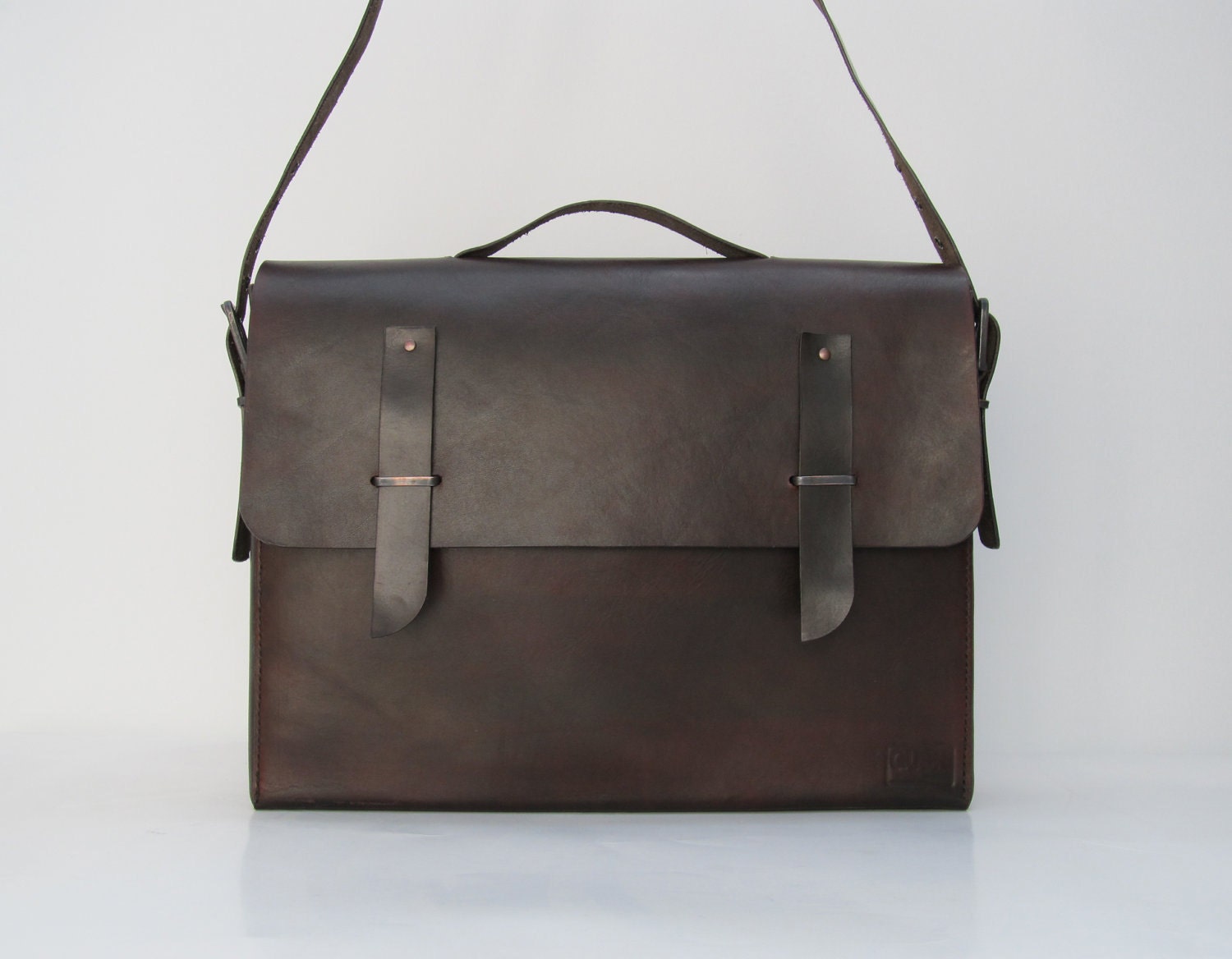 Leather school satchel