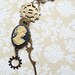 Steampunk Jewelry Choker - Cameo Necklace with pearl like beads and clock parts - Steampunk Necklace - Victorian Jewelry