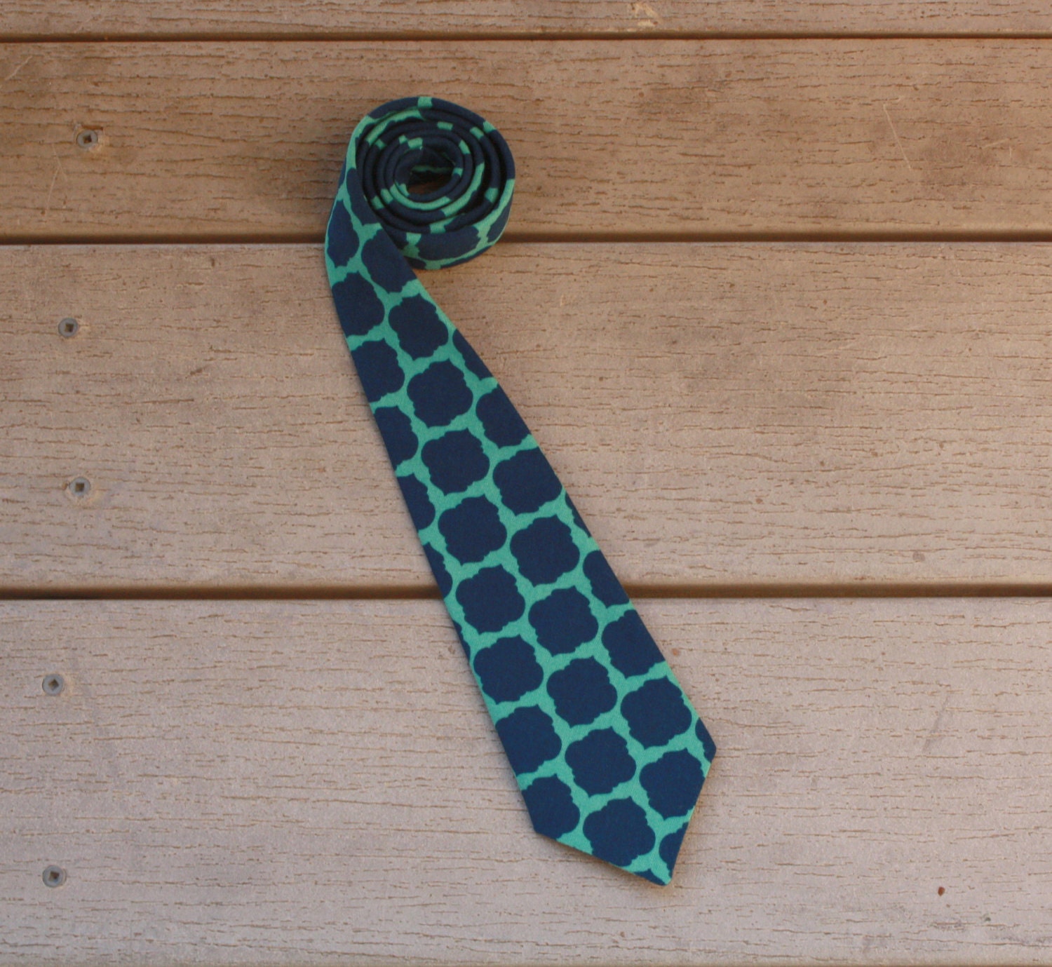 Toddler Necktie, Navy and Teal