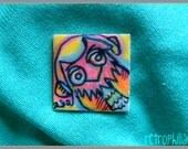 80s Inspired Wood Owl Magnet