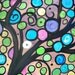 Abstract Tree of Life Painting Springtime Dots Circles Jewel Tone Landscape Original Acrylic Canvas 18" x 24"