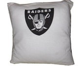 T-shirt Pillow - Oakland raiders football recycled t-shirt pillow throw cotton tshirt throw SALE