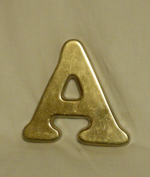 vintage brass letter A paperweight by historygal2 on Etsy