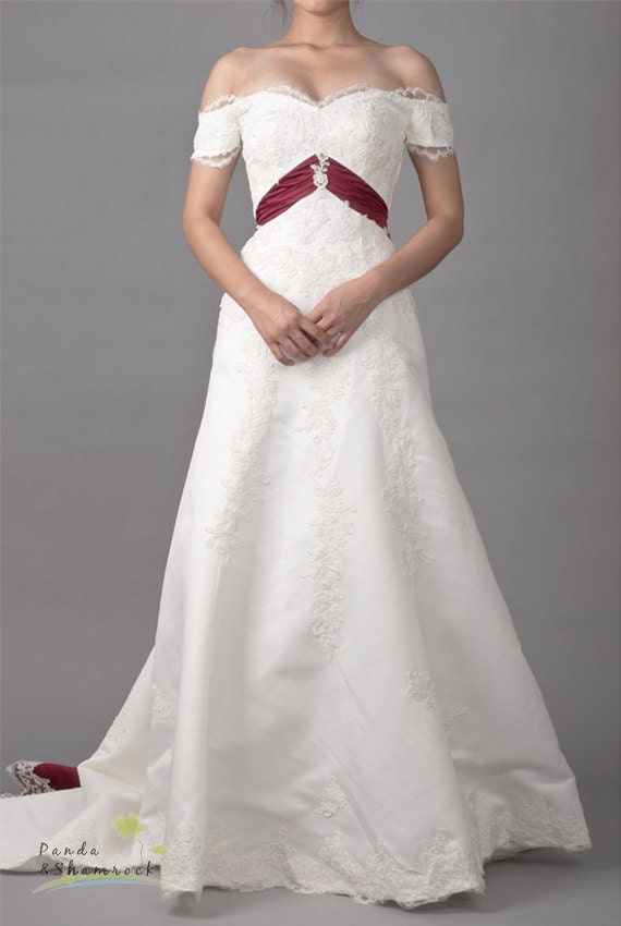 Acelin/wedding gown/women clothing/bridal dress/long/lace/train/vintage style/elegant/custom made/ALL SIZE