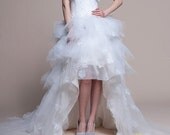 Gladys/wedding gown/bridal dress/evening dress/prom dress/custom made/all size/tulle/silk/elegant