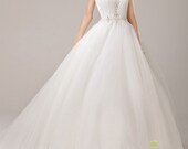 Irma/wedding gown/women clothing/bridal dress/long/lace/tulle/elegant/custom made/ALL SIZE