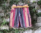 SALE 80s Striped Multicolor Shorts Womens Size 3 / 4 XS