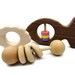 Baby Gift Set with Wooden Rattles and Teether - organic - safe - for eco friendly babies, toddlers, newborns