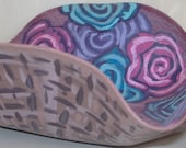 Basket of Winter Roses Recycled Record Bowl