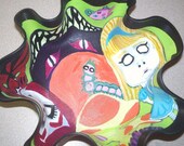 Alice In Wonderland Rainbow Recycled Record Bowl