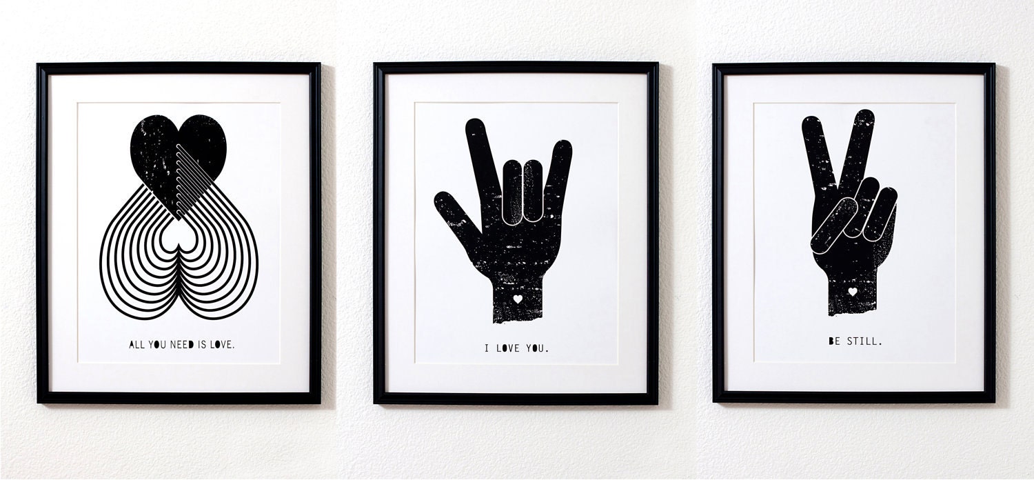 Love 3 Pack Print Set