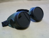 STEAMPUNK MILITARY GOGGLES - Basic Goggles - Dystopian Cyber Post Apocalyptic Green Black