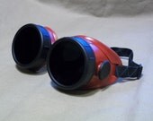 BASIC CYBER GOGGLES - Basic Red Steampunk Dieselpunk Cyber Goggles