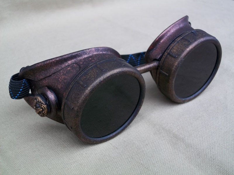 STEAMPUNK AVIATOR GOGGLES - Airship Captain Victorian Apocalyptic Mad Scientist Occular Tool