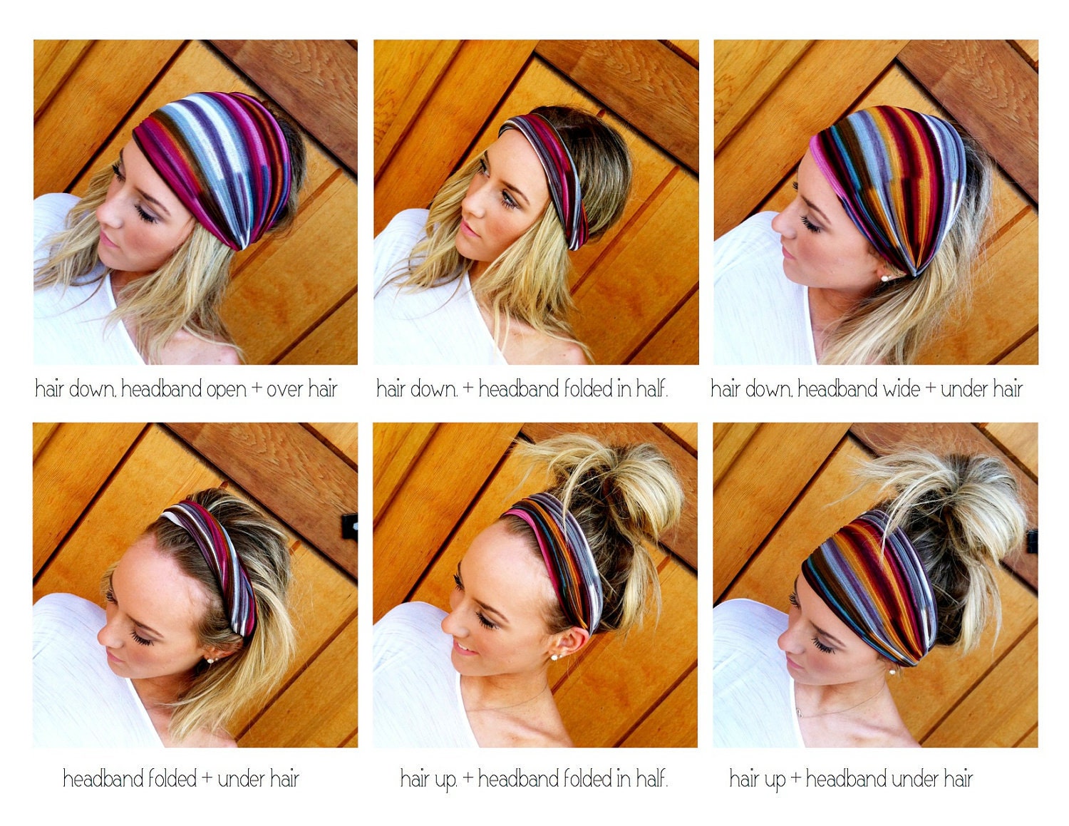 Lace Trim Headband Ivory Jersey Headband Stretchy Head Wrap with White Lace Trim Stretchy Wide