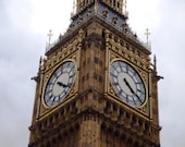 Big Ben Clock Tower - London - 11" x 14" Metallic - Original Photography - Gothic - Geometric - Lines