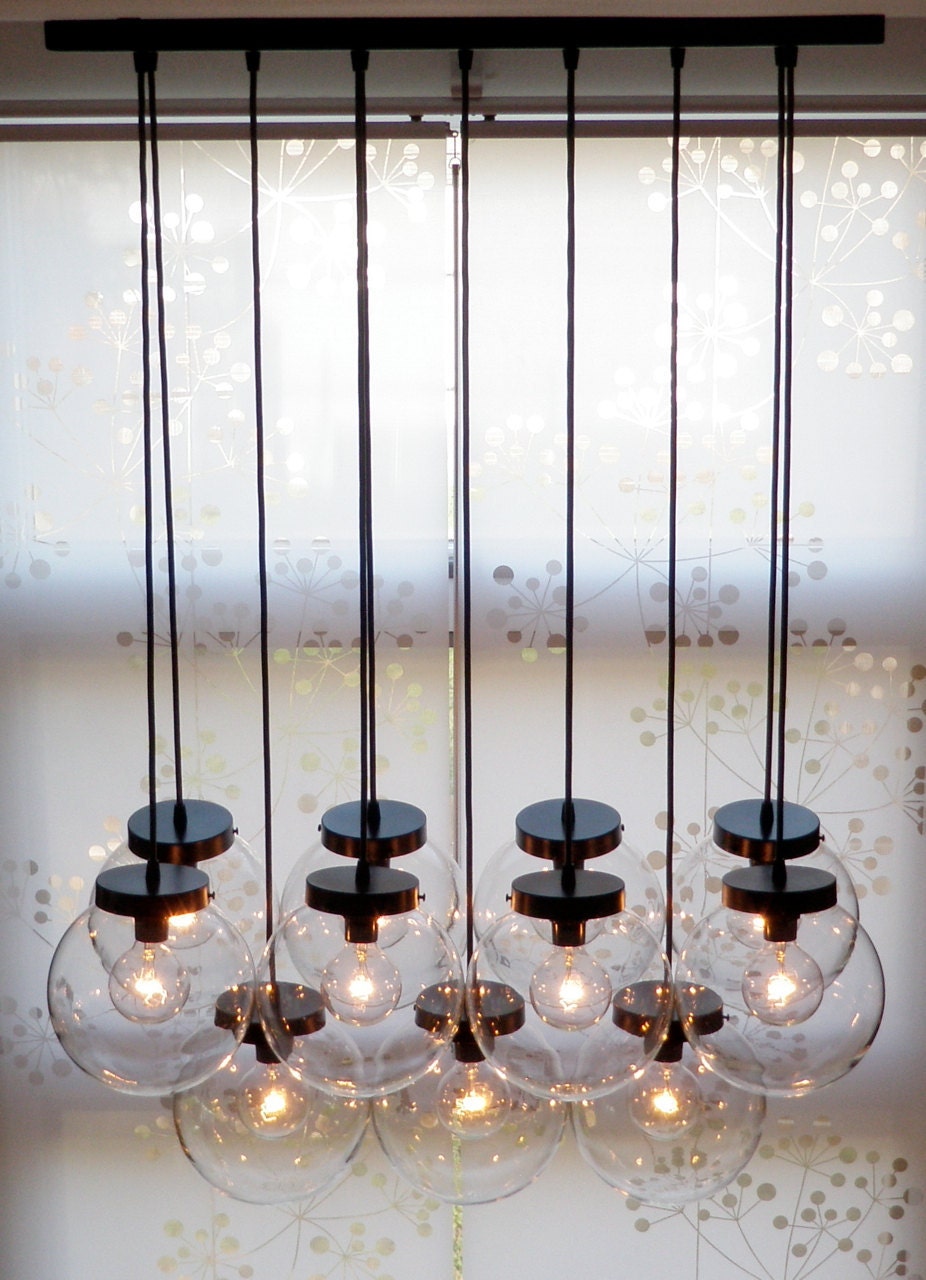 Lighting option for the dining room; 11 Globe pendant lights Dining