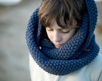 Infinity Scarf - Hand Knitted Extra Long Unisex Cowl
