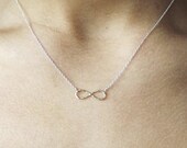 Hammered Sterling and Gold Filled Infinity Necklace - Mix Metal Necklace - Everyday Necklace - Bridesmaid Necklace