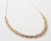 Hammered Gold Filled Infinity Necklace - Triple Gold Chain - Gold Infinity Necklace - Everyday Necklace - Minimalist Necklace