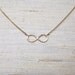 Hammered Gold Filled Infinity Necklace - Gold Necklace - Everyday Necklace - Bridesmaid Necklace