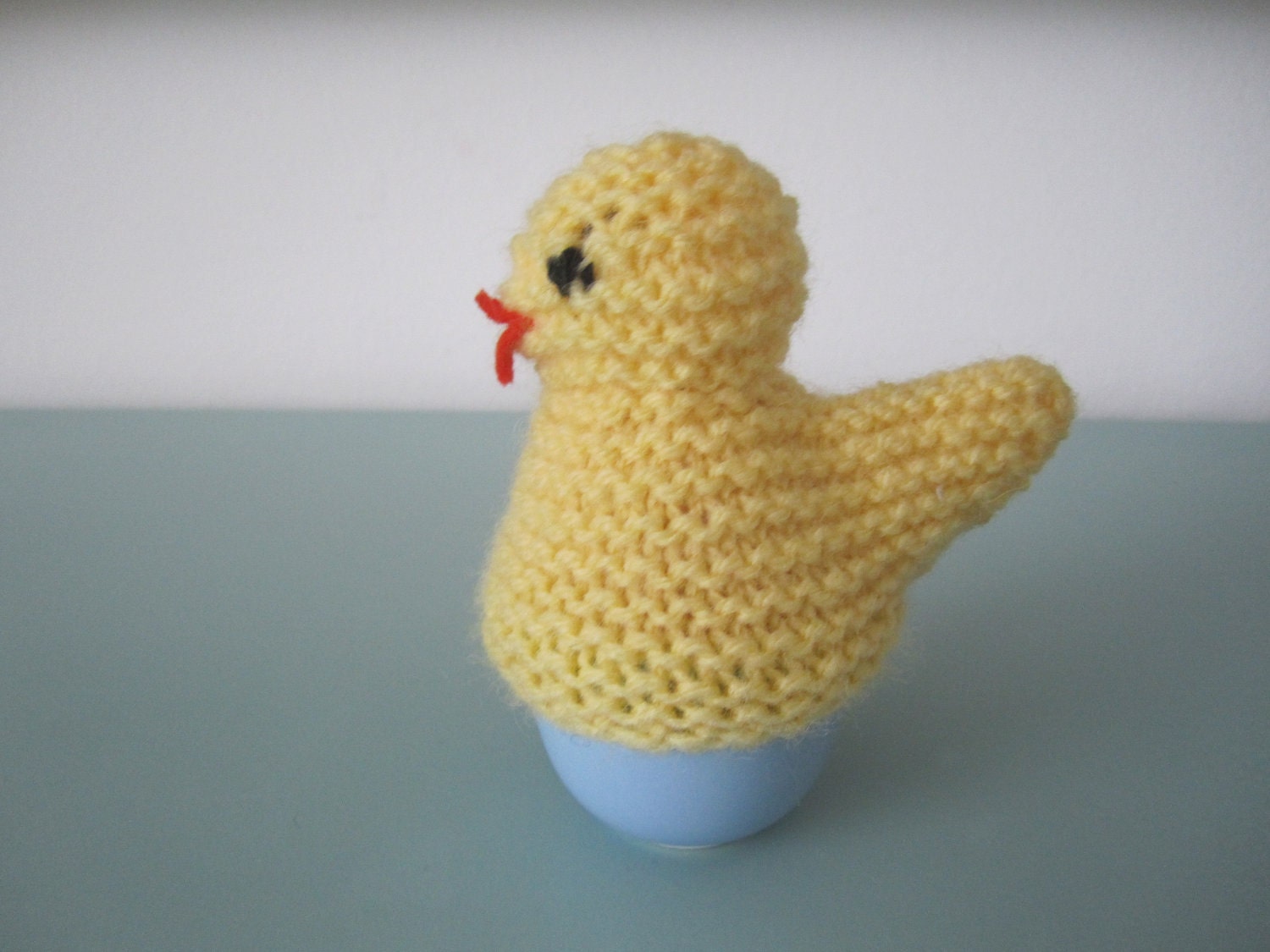 Yellow chick hand knitted cute little boiled egg cozy