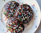 Confetti Chocolate Glazed Sugar Cookies 1 Dozen