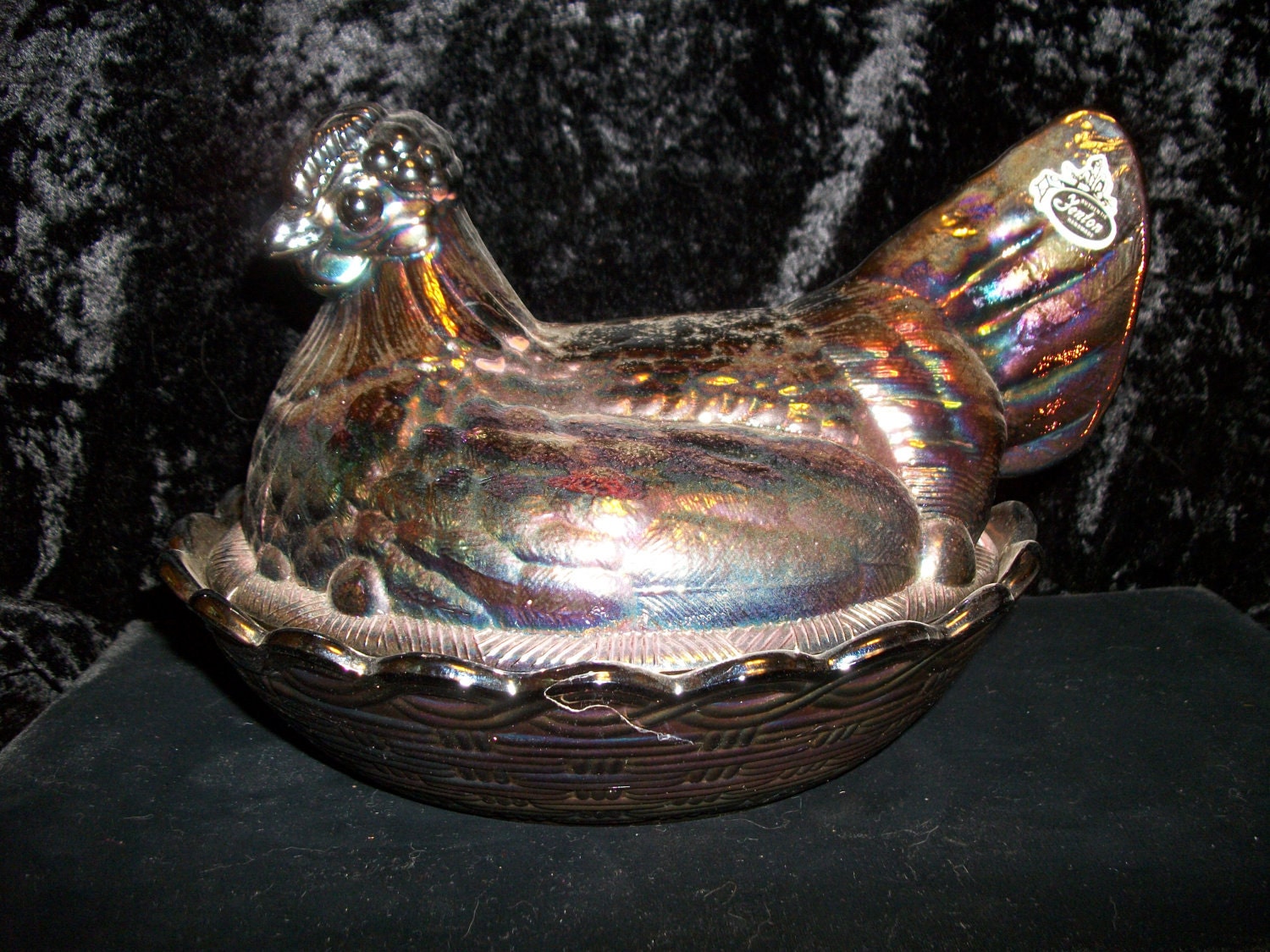 Fenton Carnival Glass Hen On Nest By Maralynscollectables On Etsy